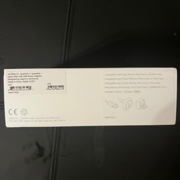 SOLD- Brand new sealed APPLE 10W IPAD Power adapter — host pick - Picture 3 of 3